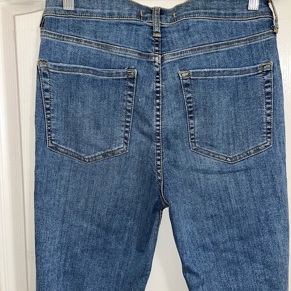 Free People High Rise Medium Wash Busted Knee Skinny Jean — 30 - Picture 3 of 6